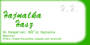 hajnalka hasz business card